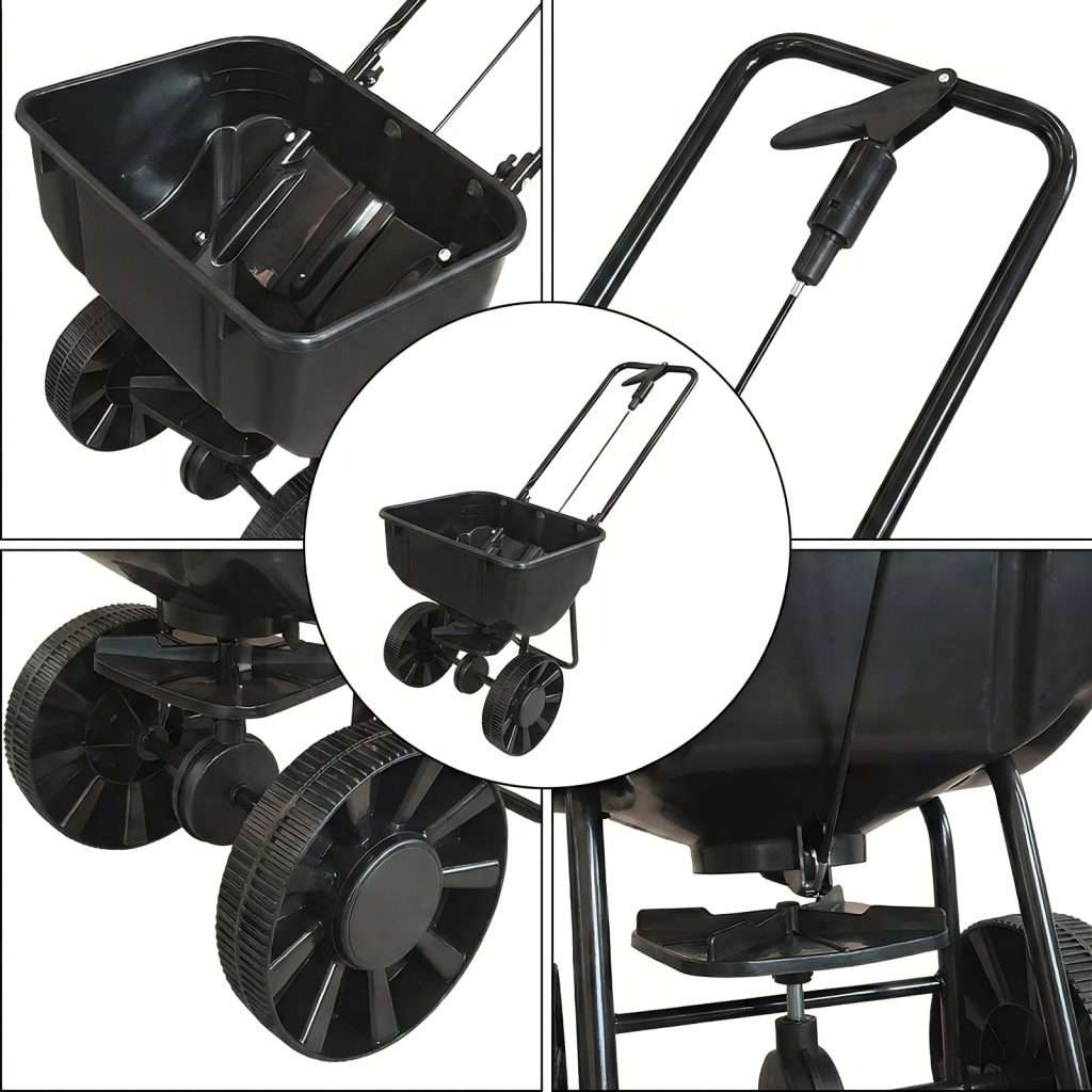 Lightweight 4.4kg mini push broadcast spreader model TC2027.