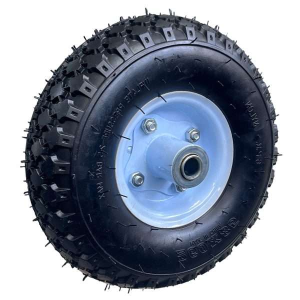 10 Inch Inflatable Rubber Wheel with 5/8 Inch Axle Bore PR1018