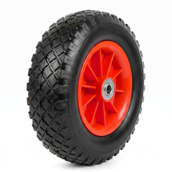 Heavy Duty 10 Inch No-Flat Solid PU Wheel for Industrial Carts PU1005