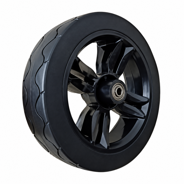 Solid Plastic Cart Wheel 8″ x 1.85″ | PVC0804 Professional